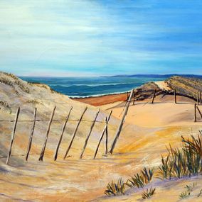 Painting, Sur les dunes, Gyslaine Pachet-Micheneau