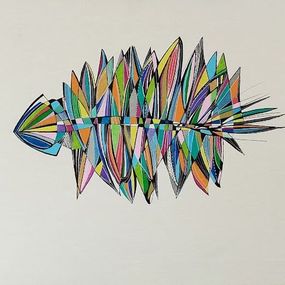 Peinture, Centifin fish, Arnaud Dromigny