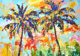 Painting, Summer. Palms 3, Iryna Kastsova