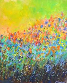 Gemälde, Wild flowers, Pol Ledent