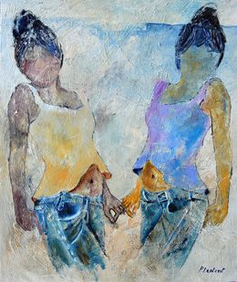 Gemälde, Twin sisters, Pol Ledent