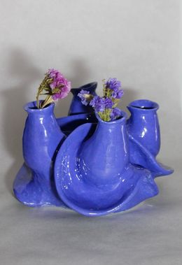 Diseño, Blue Ceramic Vase, Sopo B