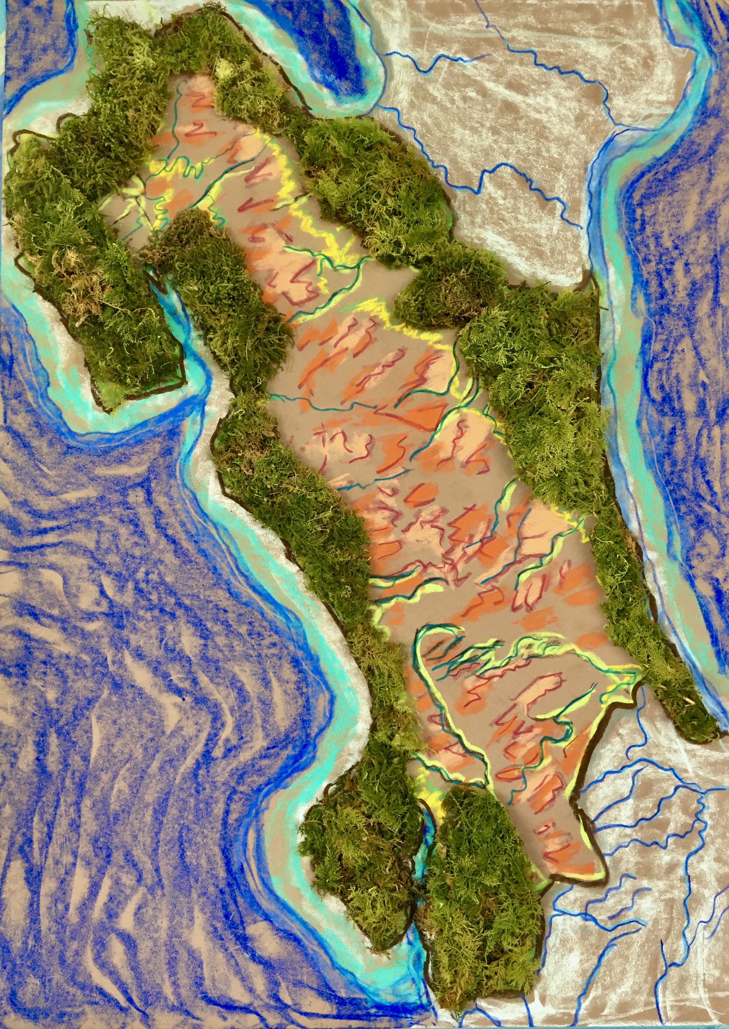 Catherine Clare, Carte en relief du Costa Rica Catherine Clare, Carte en relief du Costa Rica