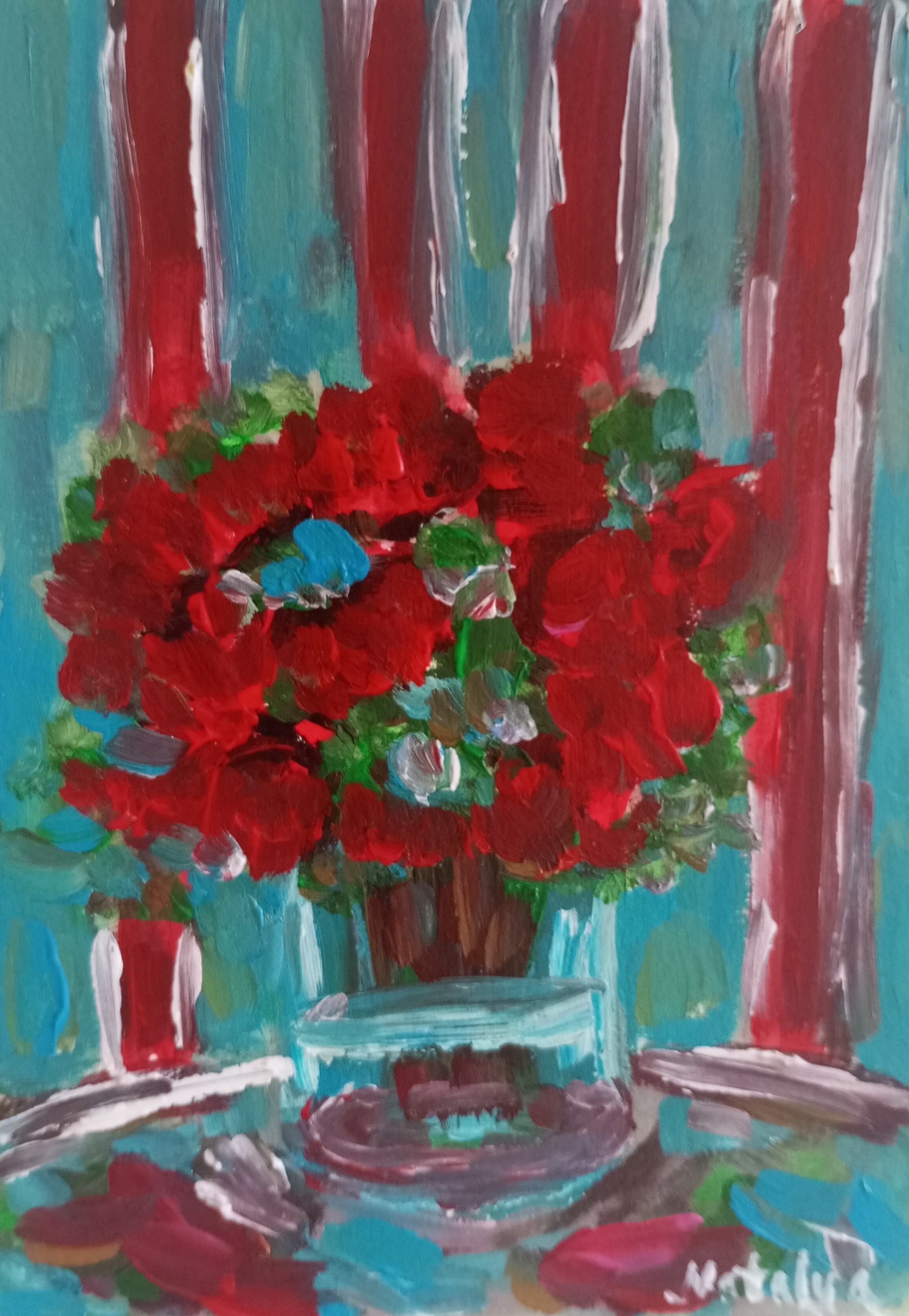 Natalya Mougenot, The sweet smell of red roses Natalya Mougenot, The sweet smell of red roses