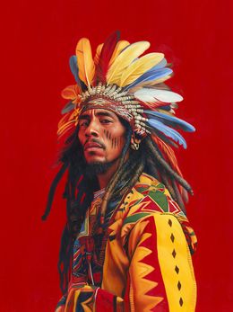 Painting, Buffalo Soldier - Bob Marley, Jules Holland