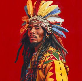 Painting, Buffalo Soldier - Bob Marley, Jules Holland