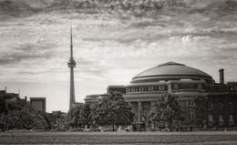 Print, Convocation Hall and CN Tower, Steve Silverman