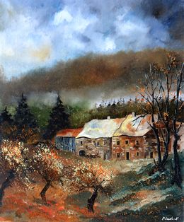 Painting, Peaceful autumn landscape, Pol Ledent