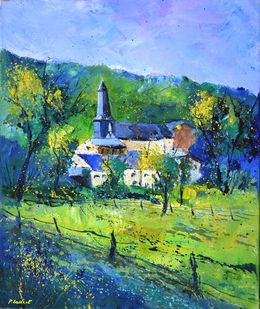 Painting, Spring in my countryside, Pol Ledent