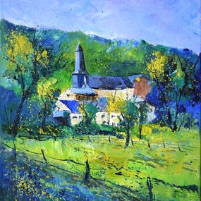 Painting, Spring in my countryside, Pol Ledent