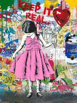 Painting, Beautiful Girl - Follow your Dreams (Pink), Mr Brainwash