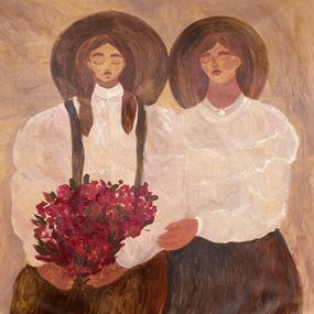 Painting, Sisters care, Dasha Pogodina