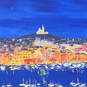 Painting, Nuit sur Marseille, Thierry Chauvelot