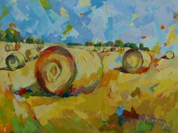 Painting, Fields od Gold, Miriam Montenegro