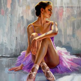 Painting, Ballerina in pink, Serghei Ghetiu