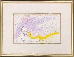 Pintura, Cosmic Profile (Original Mixed Media), Peter Max