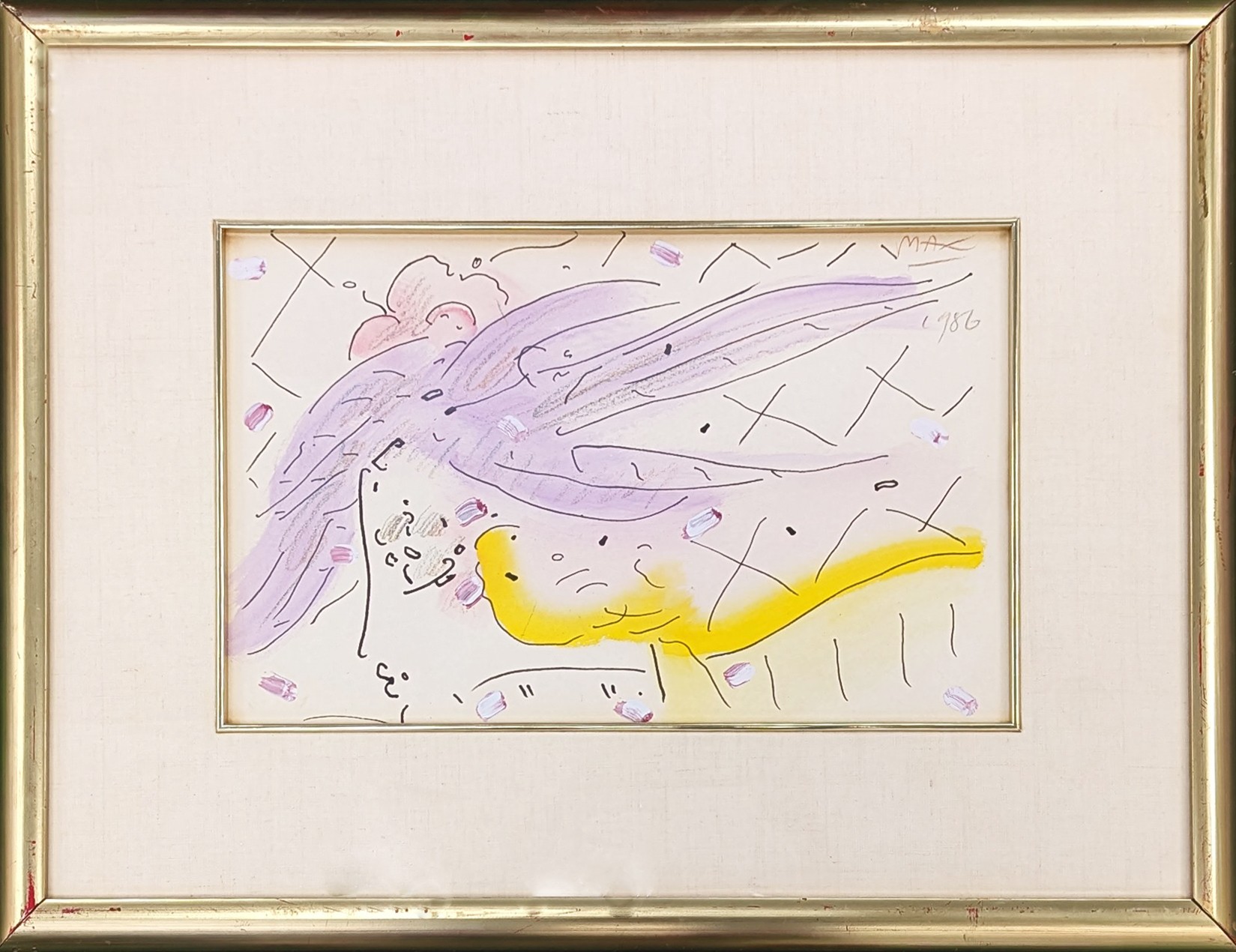 Peter Max, Cosmic Profile (Original Mixed Media) Peter Max, Cosmic Profile (Original Mixed Media)