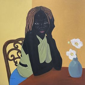 Peinture, Patiently Waiting 2, Akingbade Mayowa