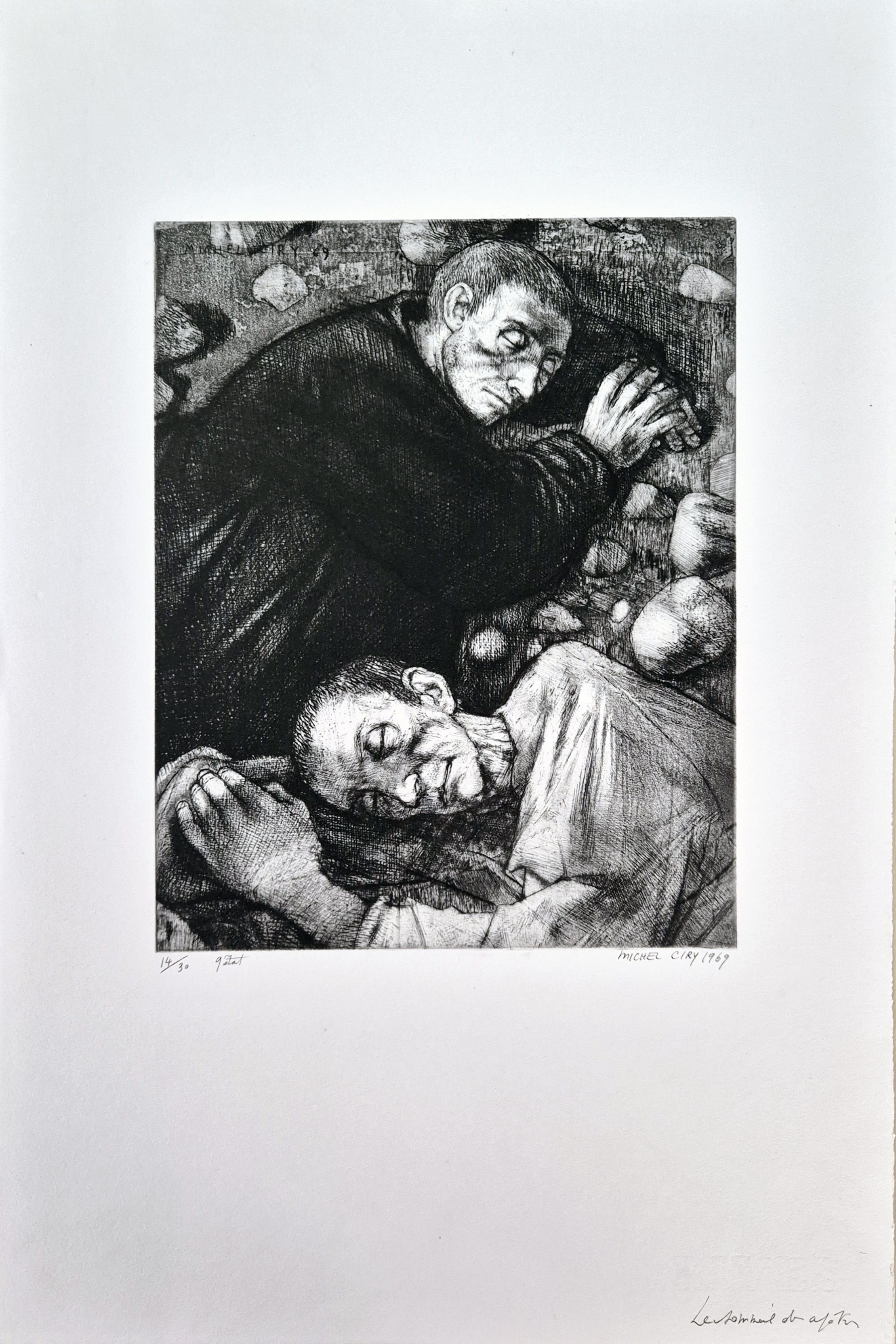 Michel Ciry, Le sommeil des Apôtres (9e état) Michel Ciry, Le sommeil des Apôtres (9e état)