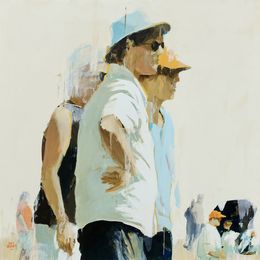 Painting, 10h à la plage, Jean Marie Drouet