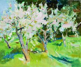 Painting, Apple orchard, Yehor Dulin