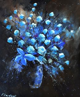 Painting, Blue still life, Pol Ledent