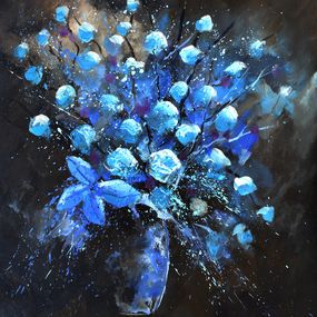 Painting, Blue still life, Pol Ledent