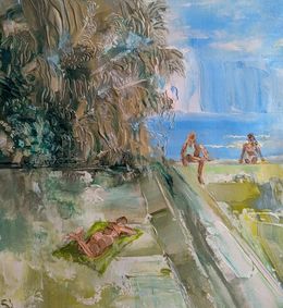 Painting, At the beach, Lika Kakhidze