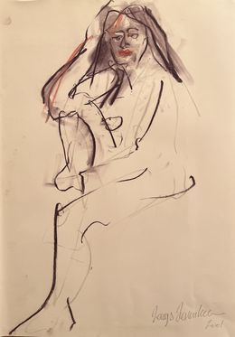 Dessin, Pastel 2001-nu-2, Jacques Tenenhaus