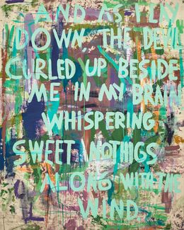 Peinture, And As I Lay Down, The Devil Curled Up Beside Me In My Brain. Whispering Sweet Nothings Along With The Wind, Simon Findlay