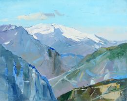 Painting, Alps mountains, Yehor Dulin