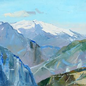 Peinture, Alps mountains, Yehor Dulin