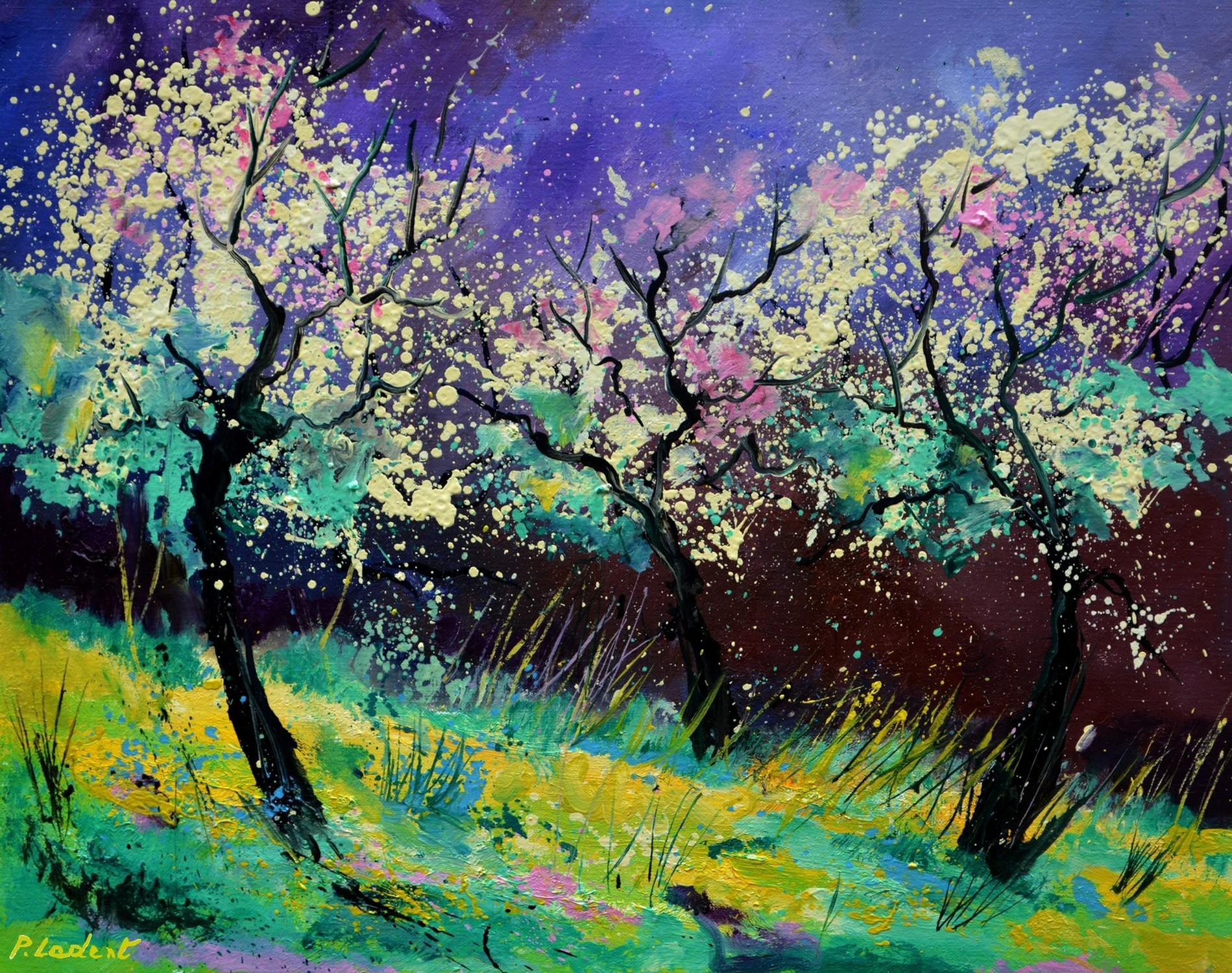 Pol Ledent, Bmooming appletrees Pol Ledent, Bmooming appletrees