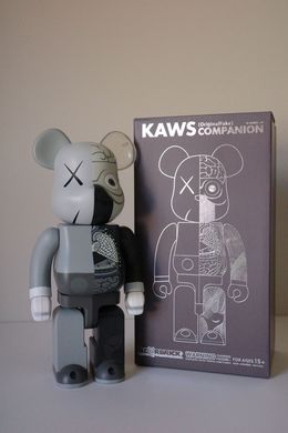 Design, Kaws X Be@rbrick Original Fake Dissected 400% (Grey), Kaws