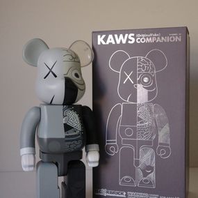 Design, Kaws X Be@rbrick Original Fake Dissected 400% (Grey), Kaws