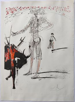 Print, Bullfight #4, Salvador Dali