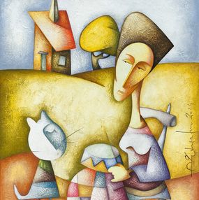 Painting, Contemplative Companions, Sargis Zaqaryan