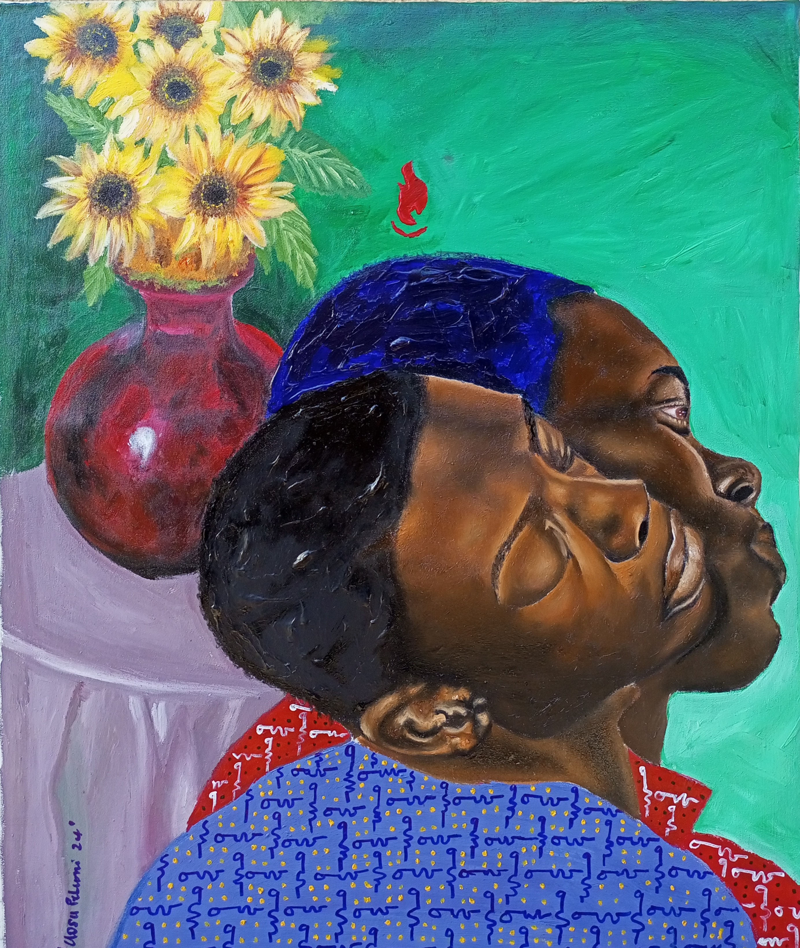 Olaosun Oluwapelumi, Portrait and Sunflower 2 Olaosun Oluwapelumi, Portrait and Sunflower 2