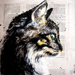 Peinture, Basel Cat Katze, Bazévian Delacapucinière