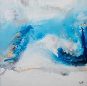 Peinture, Respire - N°01 - Paysage marin abstrait, Nicole Decote