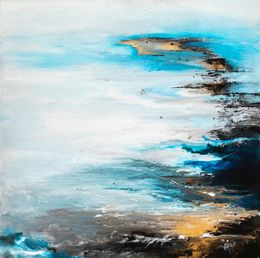 Painting, Vous et l'immensité - N°03 - Paysage marin abstrait, Nicole Decote