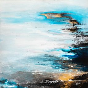 Painting, Vous et l'immensité - N°03 - Paysage marin abstrait, Nicole Decote