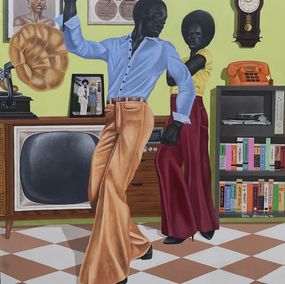 Gemälde, What Black Love Looks Like 3 - 21st Century, Contemporary, Figurative, Modern, Alawaye Tope