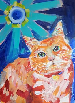 Peinture, Just a cat, Lorena Fonsato