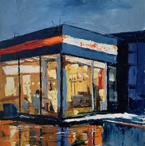 Peinture, Night cafe by the highway, Schagen Vita