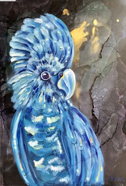 Peinture, Blue parrot, Olga Volna