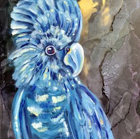 Gemälde, Blue parrot, Olga Volna