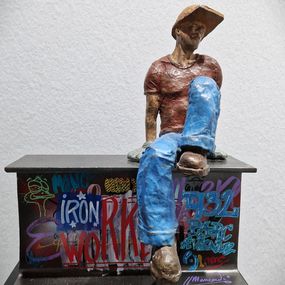 Sculpture, Iron Worker, Jean-Jacques Mancardi