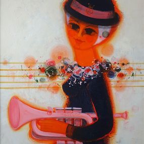 Gemälde, Jeune fille au cornet, Frédéric Menguy