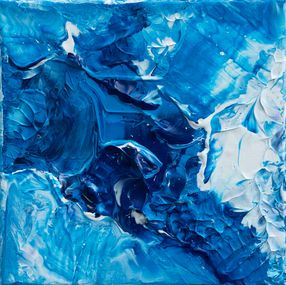 Painting, Série : Odyssée, Le coeur de la mer et des Océans - Abstraction marine, Aurore Lyon